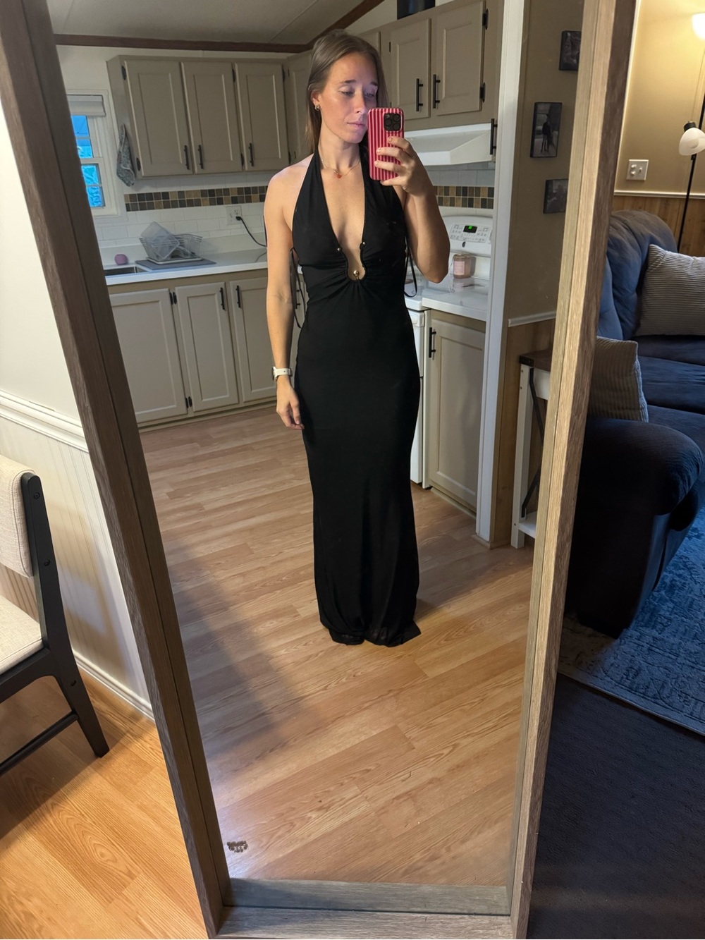 Classic Black Halter Evening Dress - Windsor
